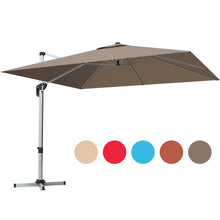 Load image into Gallery viewer, Gymax 10 Ft Square Offset Hanging Patio Umbrella 360 Degree Tilt