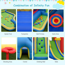 Load image into Gallery viewer, Gymax Inflatable Bounce House Slide Splash Pool Climbing Wall Park w/ Blower