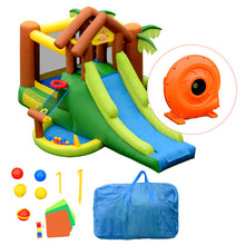 Load image into Gallery viewer, Gymax Inflatable Bounce House Jungle Jumping Bouncer Double Slides Park w/ Blower