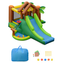 Load image into Gallery viewer, Gymax Inflatable Jungle Bounce House w/ Dual Slides Climbing Wall Jumping Area