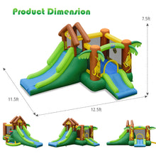 Load image into Gallery viewer, Gymax Inflatable Bounce House Jungle Jumping Bouncer Double Slides Park w/ Blower
