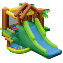 Load image into Gallery viewer, Gymax Inflatable Bounce House Jungle Jumping Bouncer Double Slides Park w/ Blower