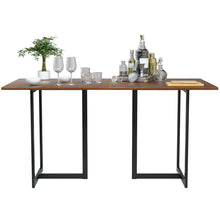 Load image into Gallery viewer, Gymax Rectangular Dining Table w/ Wooden Top Metal Frame Kitchen Dining Room 60''