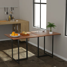 Load image into Gallery viewer, Gymax Rectangular Dining Table w/ Wooden Top Metal Frame Kitchen Dining Room 60''