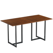 Load image into Gallery viewer, Gymax Rectangular Dining Table w/ Wooden Top Metal Frame Kitchen Dining Room 60''