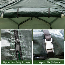 Load image into Gallery viewer, Gymax 7'x12' Patio Tent Carport Storage Shelter Shed Car Canopy Heavy Duty Green
