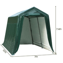Load image into Gallery viewer, Gymax 7'x12' Patio Tent Carport Storage Shelter Shed Car Canopy Heavy Duty Green