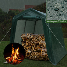 Load image into Gallery viewer, Gymax 7'x12' Patio Tent Carport Storage Shelter Shed Car Canopy Heavy Duty Green
