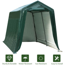 Load image into Gallery viewer, Gymax 7'x12' Patio Tent Carport Storage Shelter Shed Car Canopy Heavy Duty Green