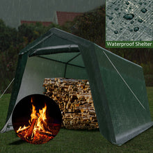 Load image into Gallery viewer, Gymax 10'x10' Patio Tent Carport Storage Shelter Shed Car Canopy Heavy Duty Green