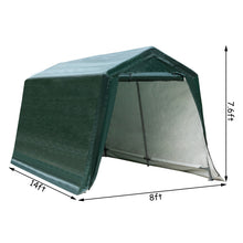 Load image into Gallery viewer, Gymax 8'x14' Patio Tent Carport Storage Shelter Shed Car Canopy Heavy Duty Green