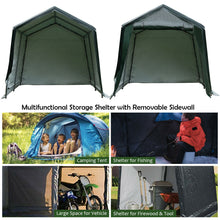 Load image into Gallery viewer, Gymax 8'x14' Patio Tent Carport Storage Shelter Shed Car Canopy Heavy Duty Green