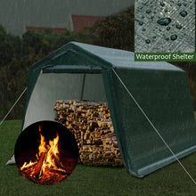 Load image into Gallery viewer, Gymax 8'x14' Patio Tent Carport Storage Shelter Shed Car Canopy Heavy Duty Green