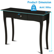 Load image into Gallery viewer, Gymax Wooden Console Table Hallway Entryway Side Sofa Accent Storage Drawer Black