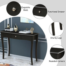 Load image into Gallery viewer, Gymax Wooden Console Table Hallway Entryway Side Sofa Accent Storage Drawer Black