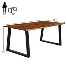 Load image into Gallery viewer, Gymax Rectangular Acacia Wood Dining Table Rustic Indoor &Outdoor Furniture