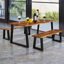 Load image into Gallery viewer, Gymax Rectangular Acacia Wood Dining Table Rustic Indoor &Outdoor Furniture
