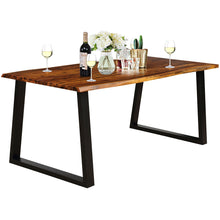 Load image into Gallery viewer, Gymax Rectangular Acacia Wood Dining Table Rustic Indoor &Outdoor Furniture