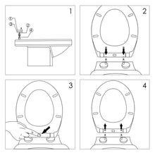 Load image into Gallery viewer, Gymax Elongated Toilet Seat Slow-Close with Non-Slip Seat Bumper & Quick Release Hinge