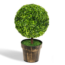 Load image into Gallery viewer, Gymax 2PCS 22'' Artificial Topiary Ball Tree Fake Boxwood Plant Home Office Decor