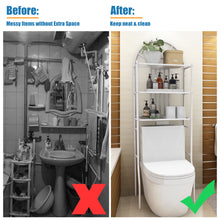 Load image into Gallery viewer, Gymax Bathroom 3-Tier Metal Storage Rack Over the Toilet Space Saver White