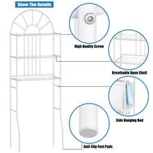 Load image into Gallery viewer, Gymax Bathroom 3-Tier Metal Storage Rack Over the Toilet Space Saver White