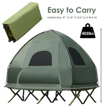 Load image into Gallery viewer, Gymax 2-Person Compact Portable Pop-Up Tent/Camping Cot w/ Air Mattress & Sleeping Bag