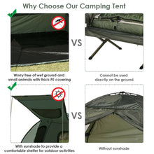 Load image into Gallery viewer, Gymax 2-Person Compact Portable Pop-Up Tent/Camping Cot w/ Air Mattress & Sleeping Bag