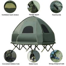 Load image into Gallery viewer, Gymax 2-Person Compact Portable Pop-Up Tent/Camping Cot w/ Air Mattress & Sleeping Bag