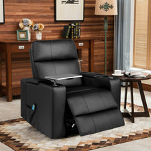 Load image into Gallery viewer, Gymax Massage Theater Recliner Chair w/ Remote Control Swivel Tray Black/Coffee