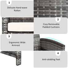 Load image into Gallery viewer, Gymax 8PCS Patio Outdoor Rattan Furniture Set w/ Cushioned Chair Loveseat Table