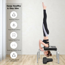 Load image into Gallery viewer, Gymax Yoga Headstand Bench Iron Legs w/ PVC Pads for Family Gym Relieve Fatigue