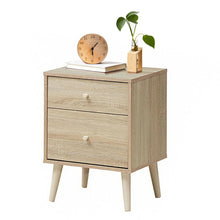 Load image into Gallery viewer, Gymax Nightstand 2-Drawer Beside End Side Table w/Rubber Legs