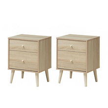 Load image into Gallery viewer, Gymax Nightstand 2-Drawer Beside End Side Table w/Rubber Legs