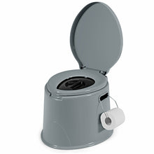 Load image into Gallery viewer, Gymax Portable Travel Toilet Indoor Outdoor W/Paper Holder Camping Hiking Boating