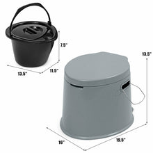 Load image into Gallery viewer, Gymax Portable Travel Toilet Indoor Outdoor W/Paper Holder Camping Hiking Boating