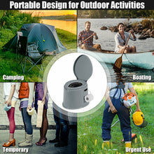 Load image into Gallery viewer, Gymax Portable Travel Toilet Indoor Outdoor W/Paper Holder Camping Hiking Boating