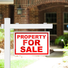 Load image into Gallery viewer, Gymax 6' UPVC Real Estate Sign Post Open House Yard Home for Sale White W/Stake
