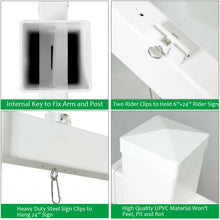 Load image into Gallery viewer, Gymax 6' UPVC Real Estate Sign Post Open House Yard Home for Sale White W/Stake