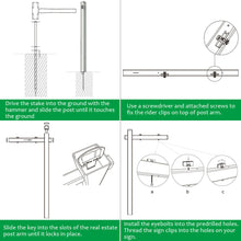 Load image into Gallery viewer, Gymax 6' UPVC Real Estate Sign Post Open House Yard Home for Sale White W/Stake