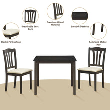 Load image into Gallery viewer, Gymax 3PCS Wooden Dining Set w/ Square Table 2 Cushioned Chairs