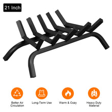 Load image into Gallery viewer, Gymax 21'' Iron Fireplace Log Grate 3/4'' Heavy Duty Steel Firewood Burning Rack