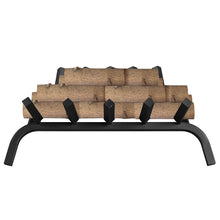 Load image into Gallery viewer, Gymax 21'' Iron Fireplace Log Grate 3/4'' Heavy Duty Steel Firewood Burning Rack