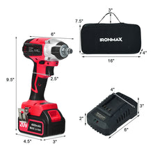 Load image into Gallery viewer, Gymax 20V Cordless Impact Wrench Brushless w/ 4.0 AH Battery Fast Charger Sockets Bag