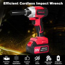 Load image into Gallery viewer, Gymax 20V Cordless Impact Wrench Brushless w/ 4.0 AH Battery Fast Charger Sockets Bag