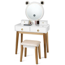 Load image into Gallery viewer, Gymax Makeup Dressing Vanity Table Set w/ Touch Screen Mirror