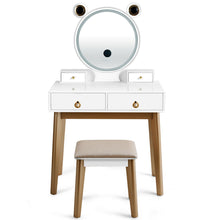 Load image into Gallery viewer, Gymax Makeup Dressing Vanity Table Set w/ Touch Screen Mirror