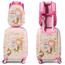 Load image into Gallery viewer, Gymax 2 PCS Kids Carry-on Luggage Set 12'' Backpack and 18'' Rolling Suitcase