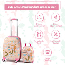 Load image into Gallery viewer, Gymax 2 PCS Kids Carry-on Luggage Set 12'' Backpack and 18'' Rolling Suitcase