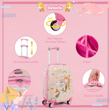 Load image into Gallery viewer, Gymax 2 PCS Kids Carry-on Luggage Set 12'' Backpack and 18'' Rolling Suitcase